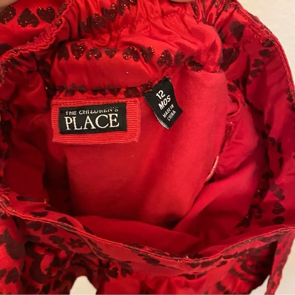 The Childrens Place burgundy velvet burnout red tulle skirt toddler baby 12mo